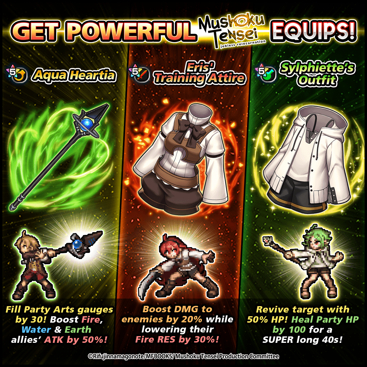 Get powerful mushoku tensei equips!